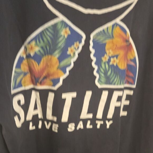 Salt Life Dark Blue Tee with Logo - Picture 5 of 5
